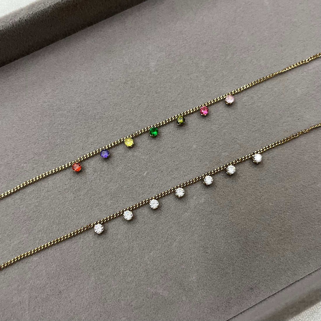 DAINTY GEMSTONE CHAIN BRACELET