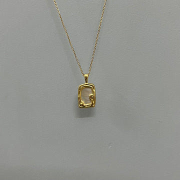 VINTAGE IRREGULAR SQUARE GEOMETRIC - 18K Gold Plated