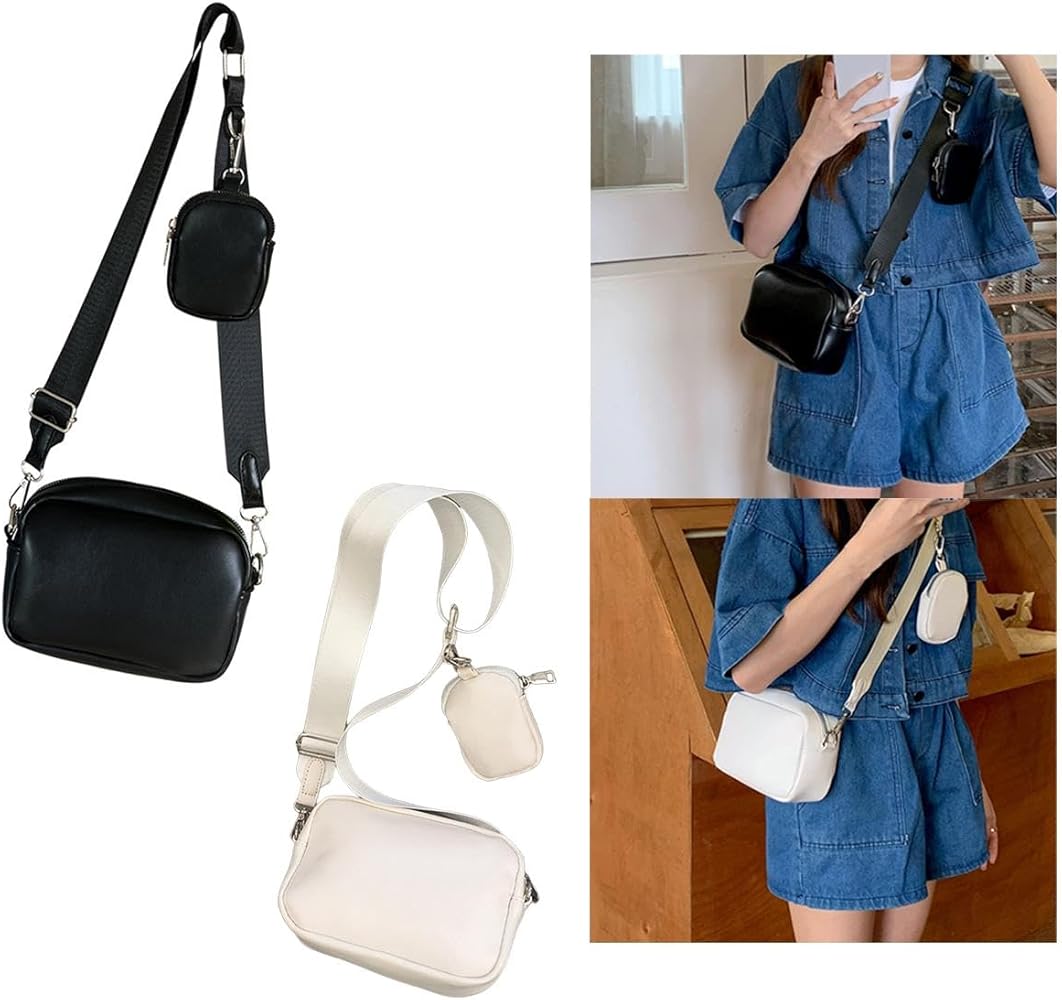 SMALL UNISEX SQUARE BAG SOLID COLOUR WITH COIN PURSE