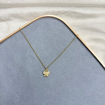 BUTTERFLY ON THE FLOWER NECKLACE