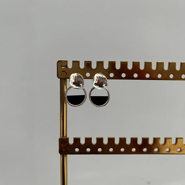 BLACK SILVER EARRINGS