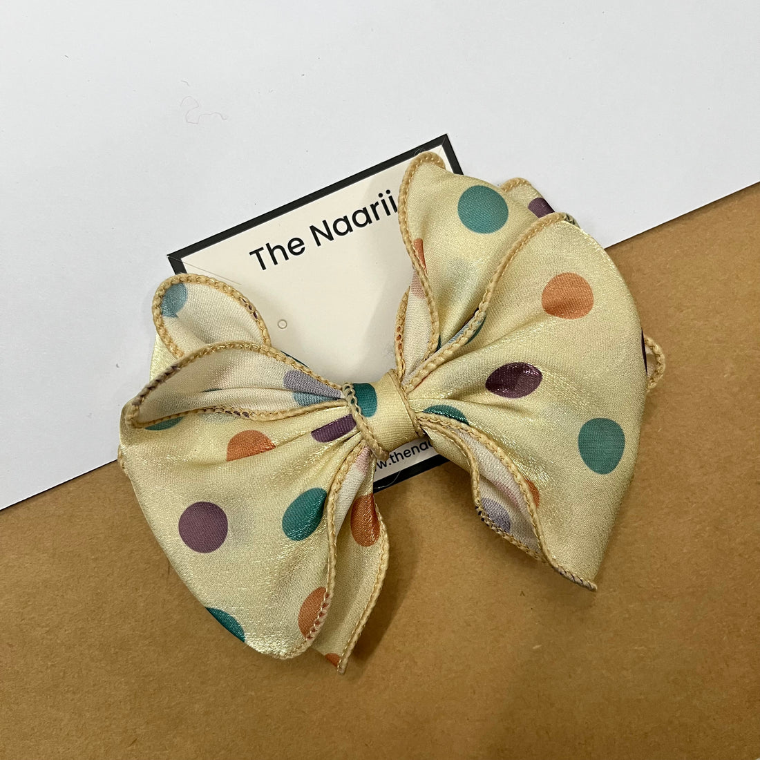 DOT SATIN BOWS