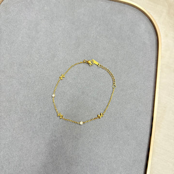 BOW DIAMOND CHAIN BRACELET