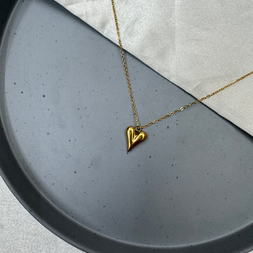 PUFFY HEART PENDANT CHAIN