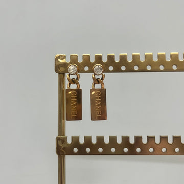 CHANNEL ROSE GOLD TONE EARRINGS