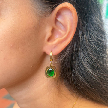 GREEN STONE EARRINGS