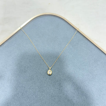 OVAL GEMSTONE NECKLACE