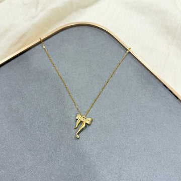 EXQUISITE BOW PENDANT CHAIN