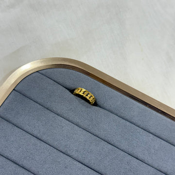 LINKED 18K GOLD PLATED RING