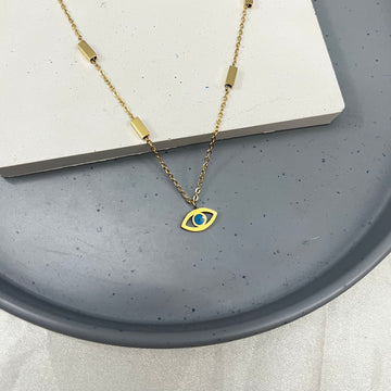 GOLD EVIL EYE NECLACE