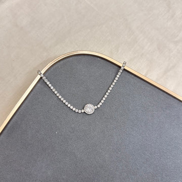 STONE-STUDDED ROUND TENNIS BRACELET