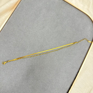 THIN SNAKE 2 LAYER BALL BRACELET