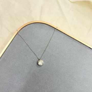SILVER SOLITAIRE NECKLACE