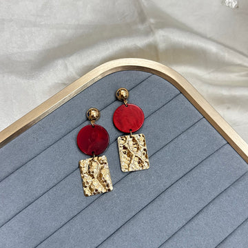 GEO TEXTURED EARRINGS