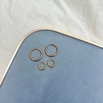 STATEMENT ROSEGOLD PLATED PLAIN HOOPS