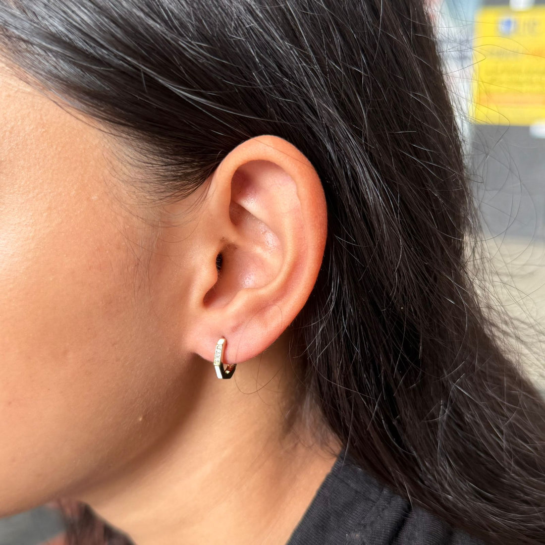 SLEEK DIAMOND HOOP EARRINGS
