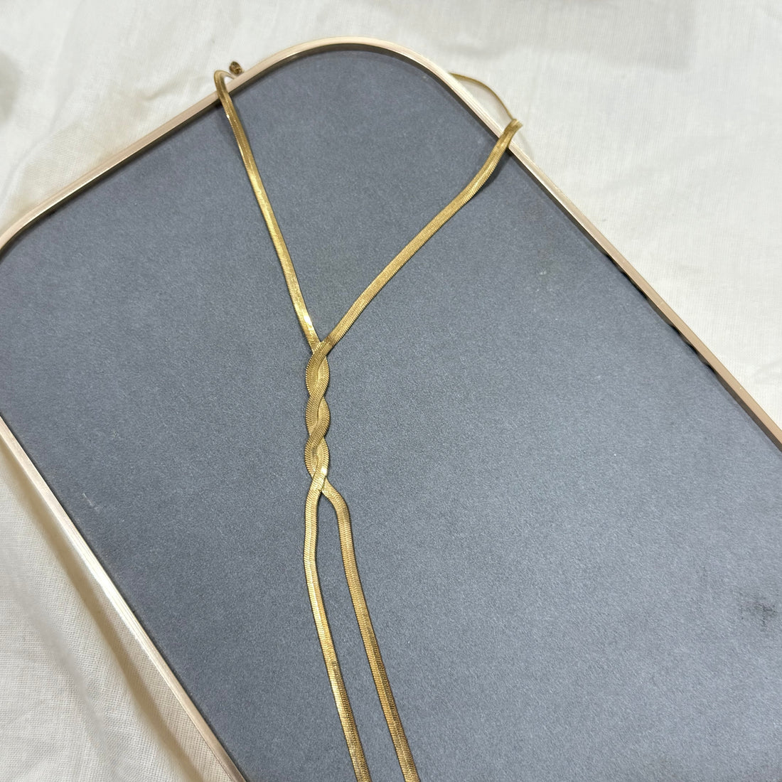 FLAT SNAKE LONG CHAIN NECKLACE