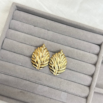 LEAF CHUNKY EARRING