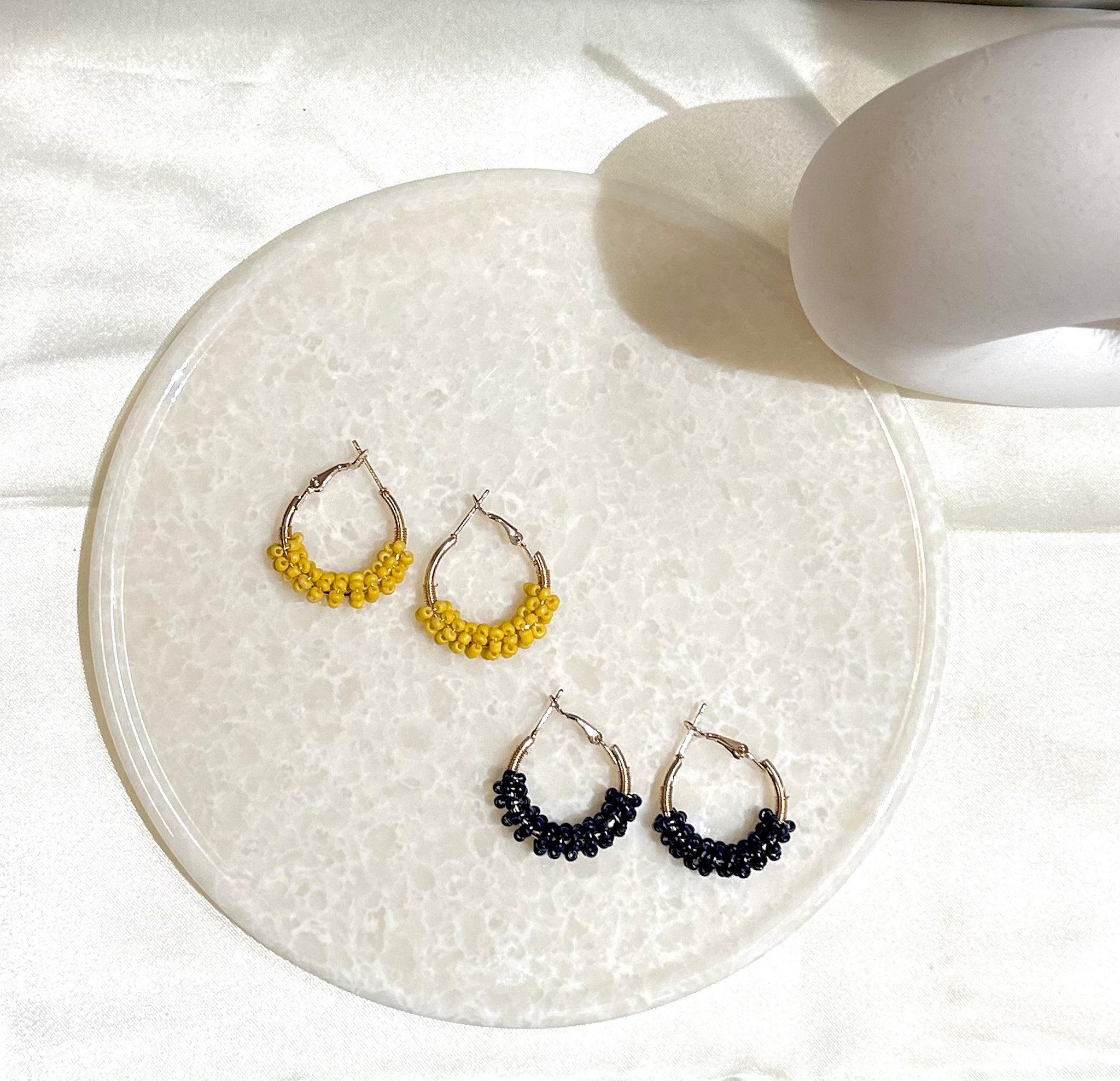 BEADED HOOP EARRINGS