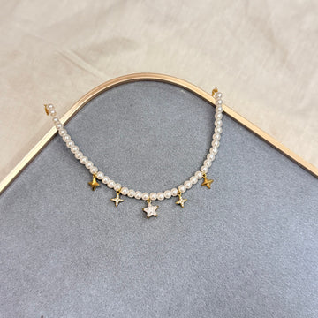 STAR PEARL CHAIN BRACELET