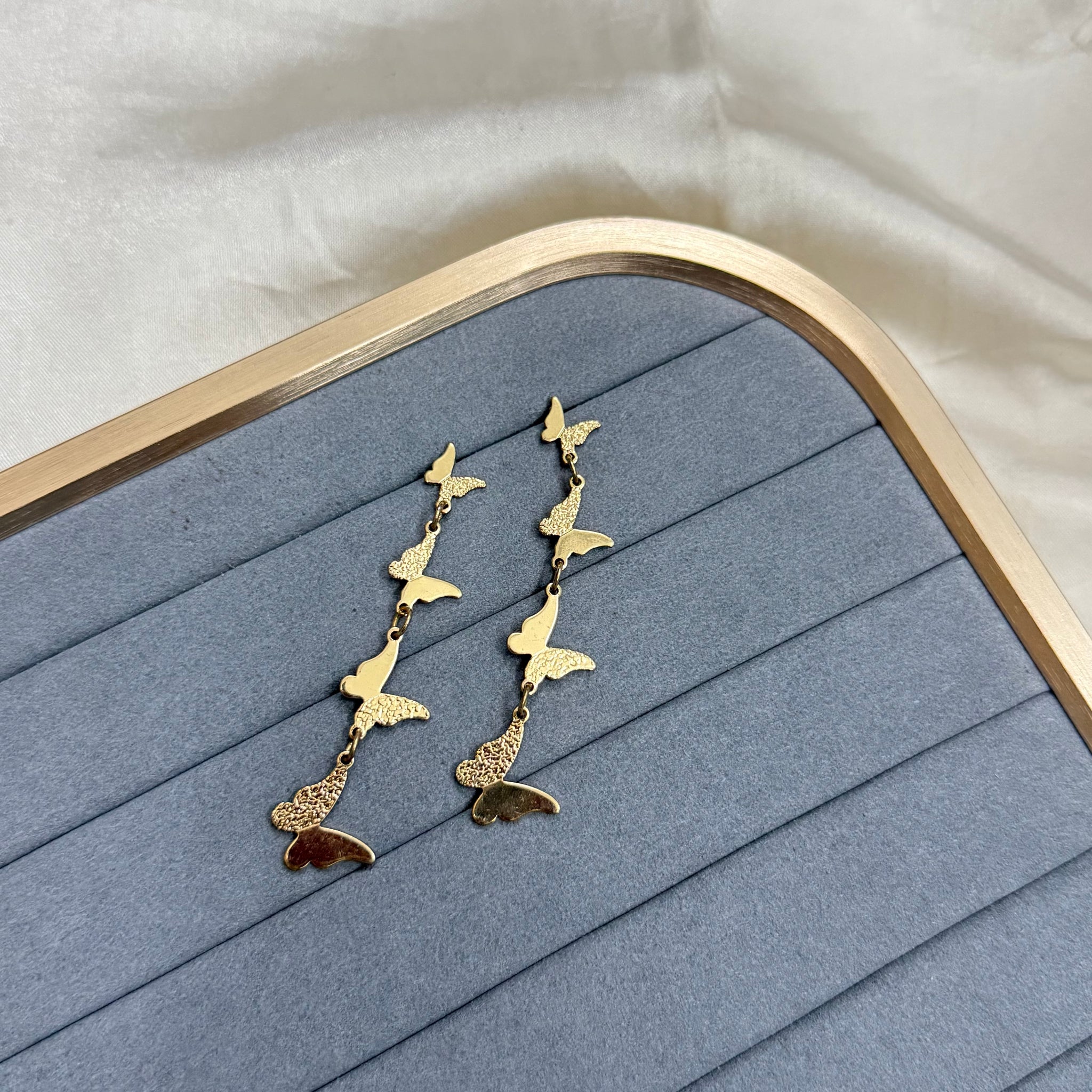 BUTTERFLY LINKED EARRINGS