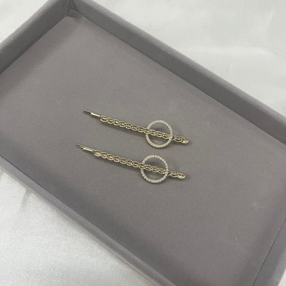 LUX PEARL CIRCLE SET OF 2 HAIR PIN