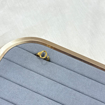 HOLLOW CIRCLE 18K GOLD PLATED RING