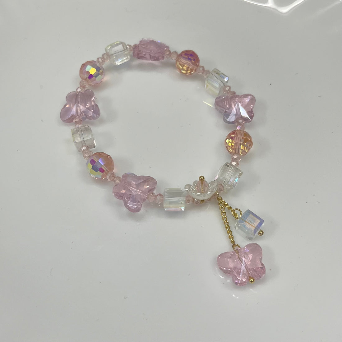 BUTTERFLY CHARM BEADS BRACELET