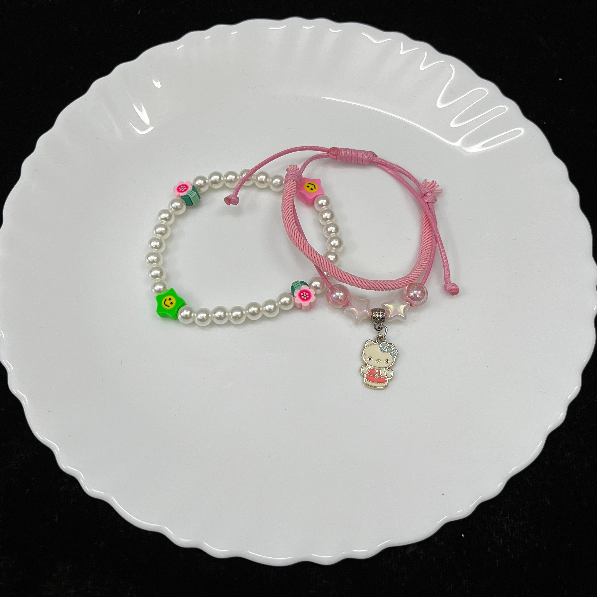 KITTY CHARM BEADS BRACELET