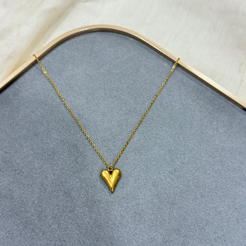 PUFFY HEART PENDANT CHAIN