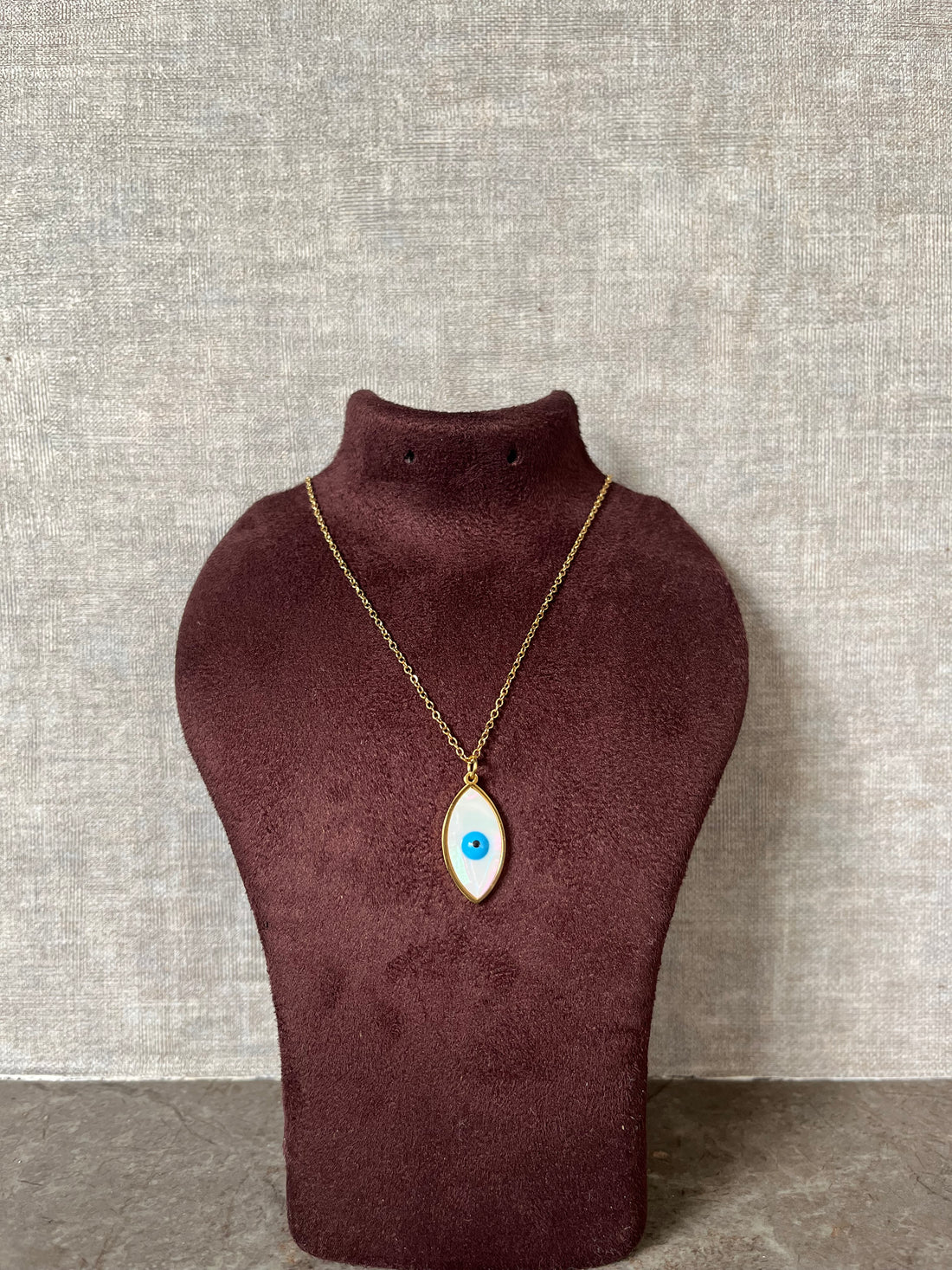 VERTICAL EVIL EYE CHAIN - 18K Gold Plated