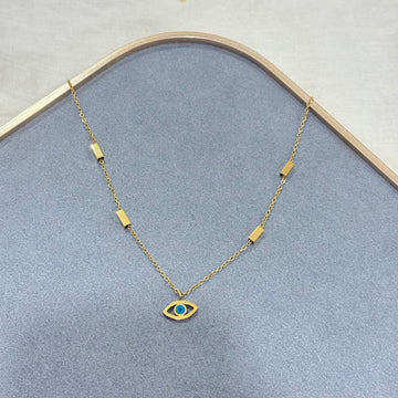 GOLD EVIL EYE NECKLACE