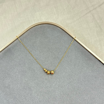5 GOLD BALL NECKLACE