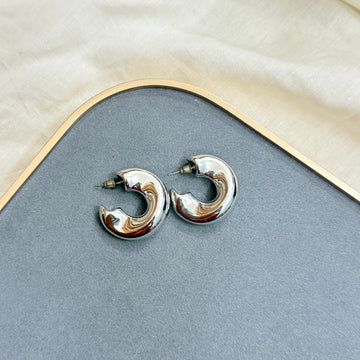 HOLLOW CIRCLE CHUNKY HOOP EARRINGS