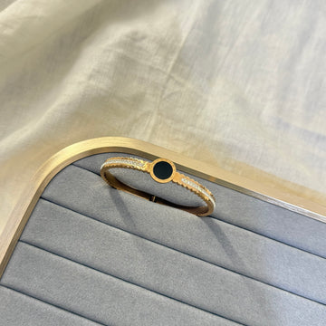 ROMAN NUMERAL HINGED BANGLE KADA