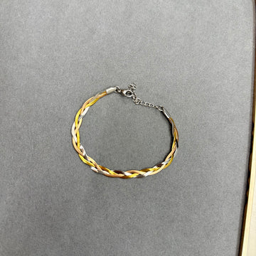 TRIPLE PLATING TWISTED CHAIN BRACELET