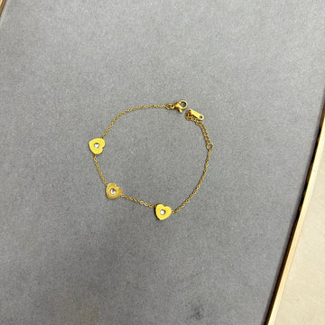 HEART CHARM CHAIN BRACELET