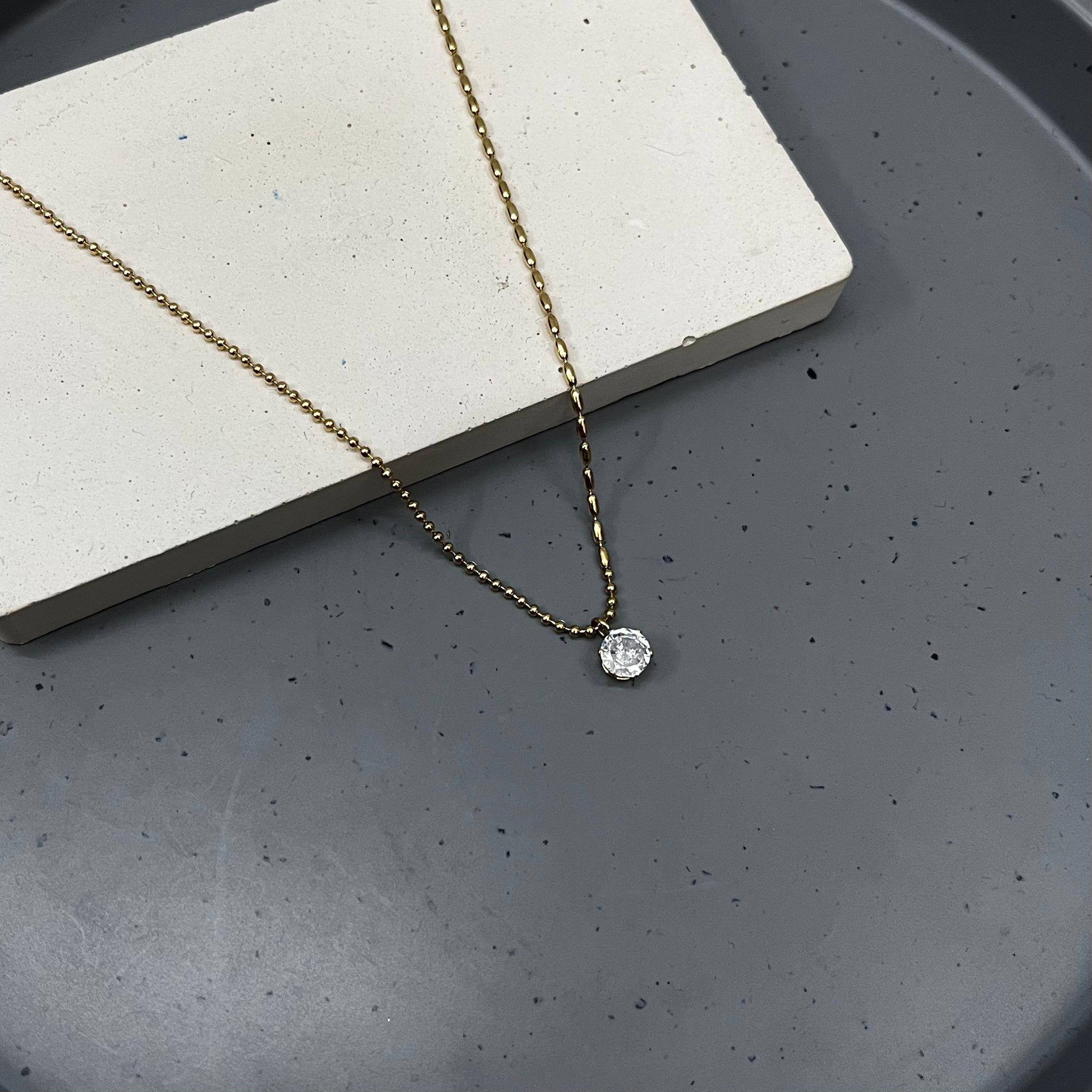 DIAMOND BEZEL SOLITAIRE NECKLACE