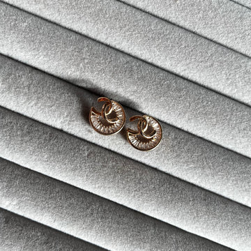 CHANEL ROSE GOLD PLATED STUD