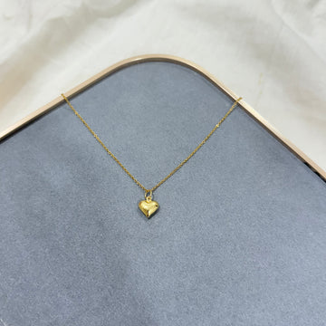 SMALL RUBANS HEART 18K GOLD PLATED NECKLACE