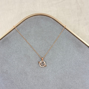 CELESTIAL PLANET ROSEGOLD PLATED NECKLACE