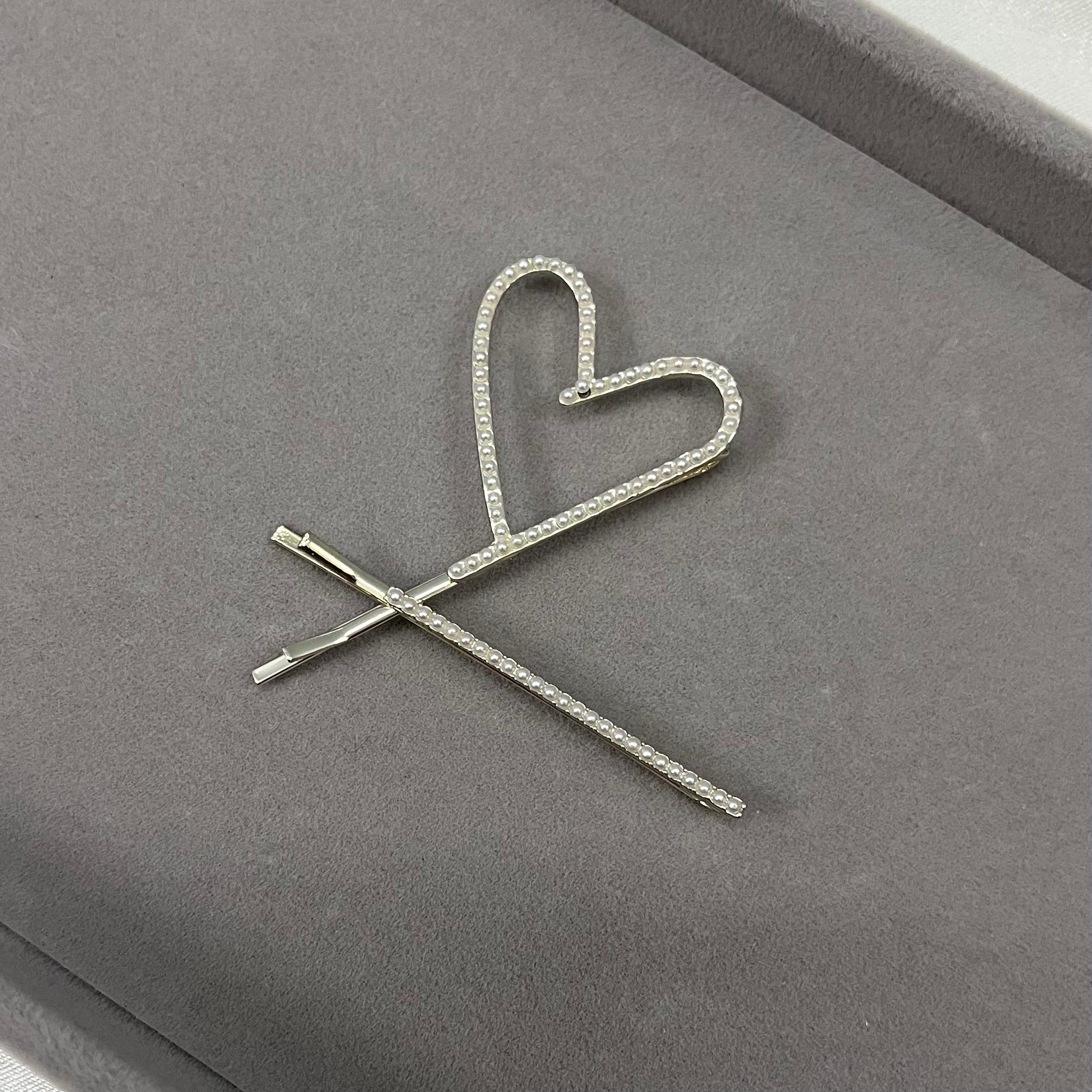 HEART SET OF 2 HAIR PIN