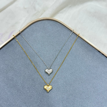 HEART ZICRON PENDANT CHAIN