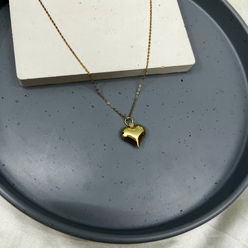 RUBANS HEART 18K GOLD PLATED NECKLACE