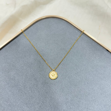 GOLD HEART MEDALLION PENDANT