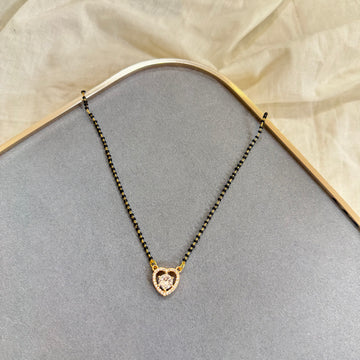 HEART MANGALSUTRA NECKLACE