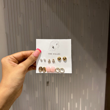 SET OF 6 EARRINGS AND STUDS