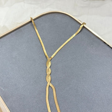 FLAT SNAKE LONG CHAIN NECKLACE