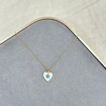 EVIL EYE HEART PENDANT CHAIN
