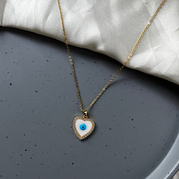 EVIL EYE HEART PENDANT CHAIN